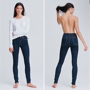 Rag & Bone High Rise Skinny Jeans Marineblue Color